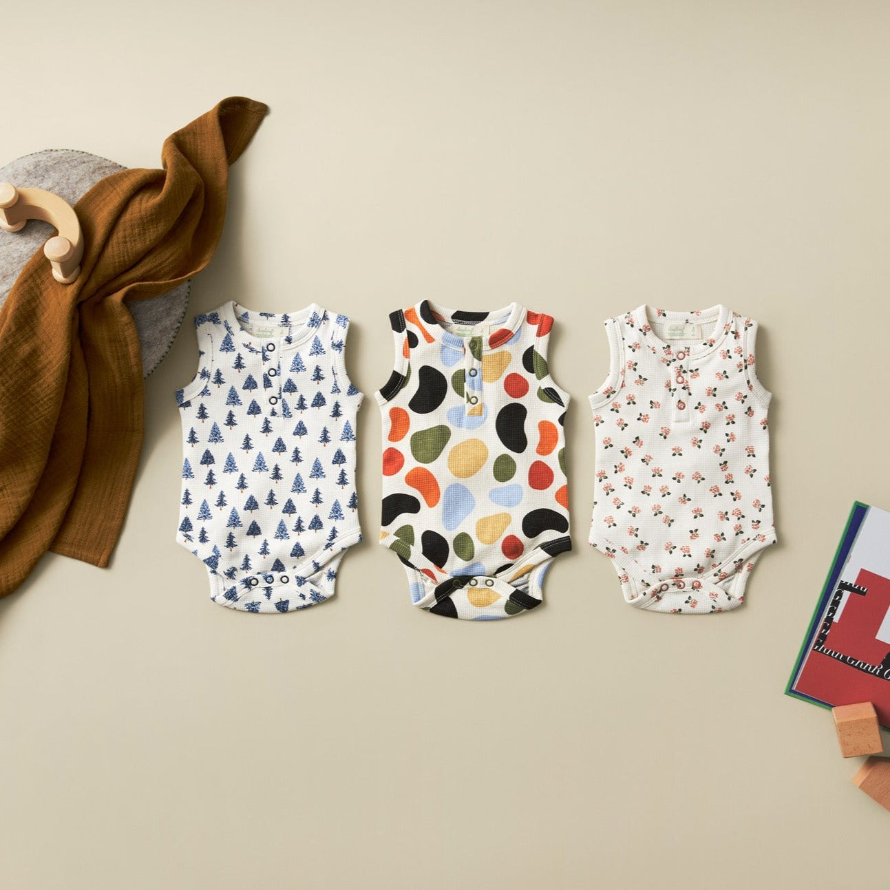 Pebbles Waffle Tank Bodysuit