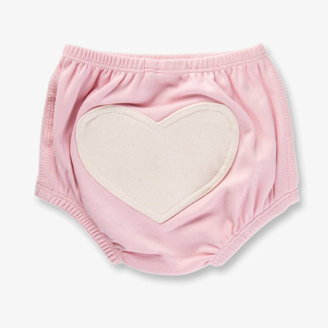 Dusty Pink Heart Bloomers - Sapling Child Canada