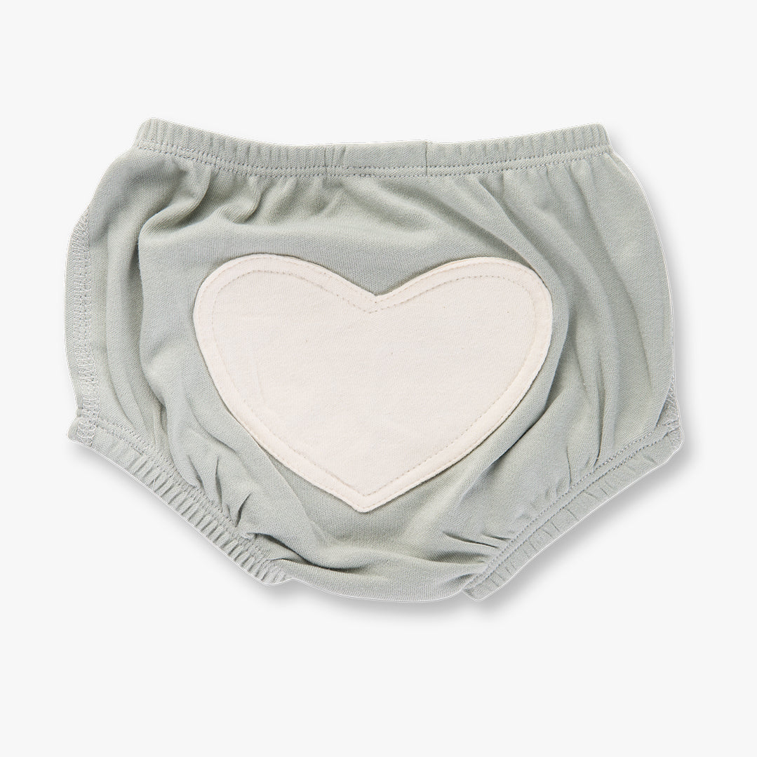 Dove Grey Heart Bloomers - Sapling Child Canada