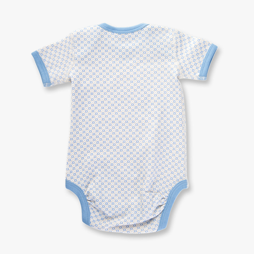Little Boy Blue Short Sleeve Bodysuit - Sapling Child Canada