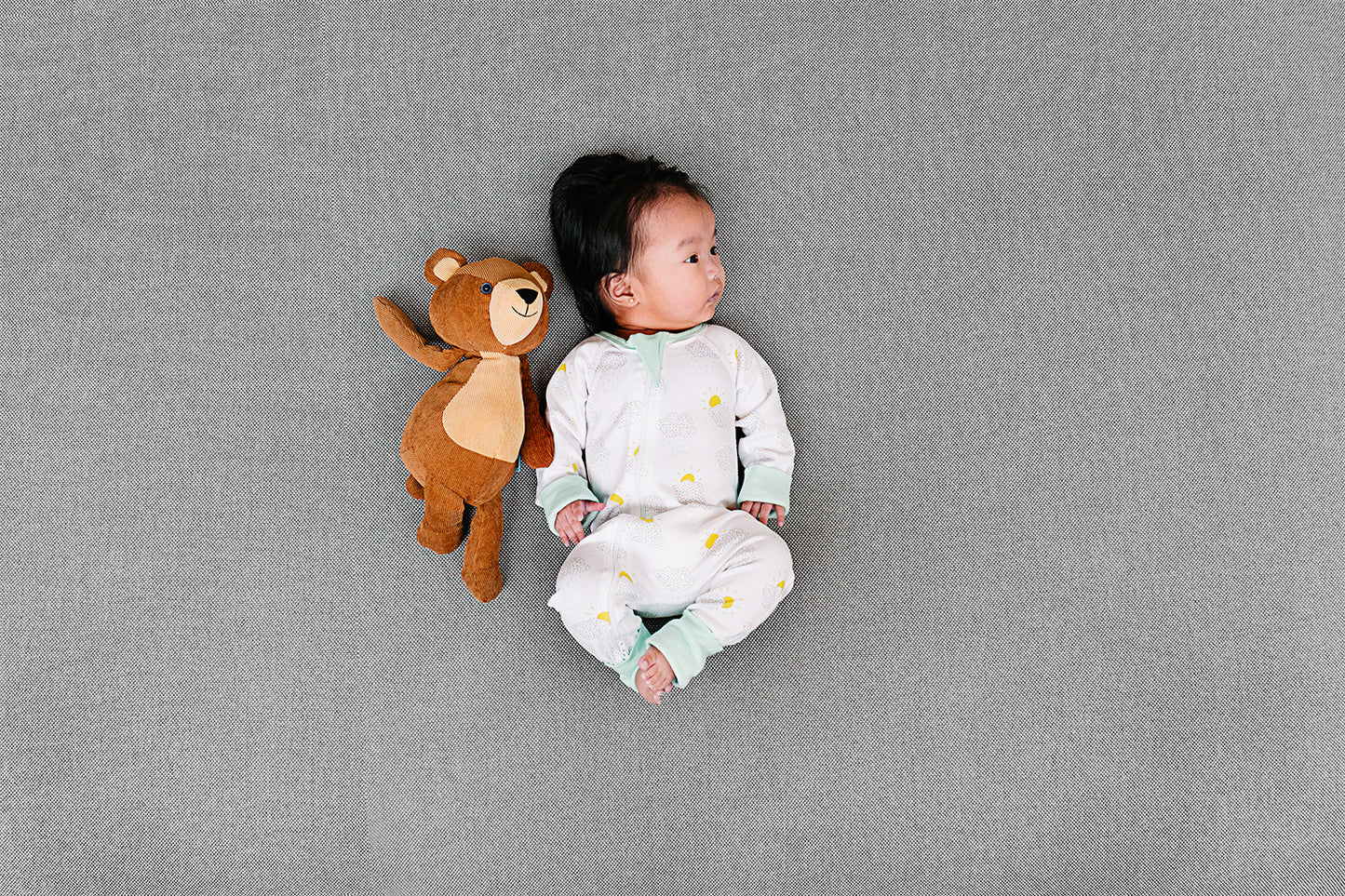 Clouds Zip Romper - Sapling Organic Baby Clothes