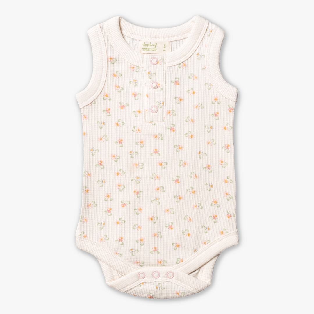 Urchin Posies Waffle Tank Bodysuit