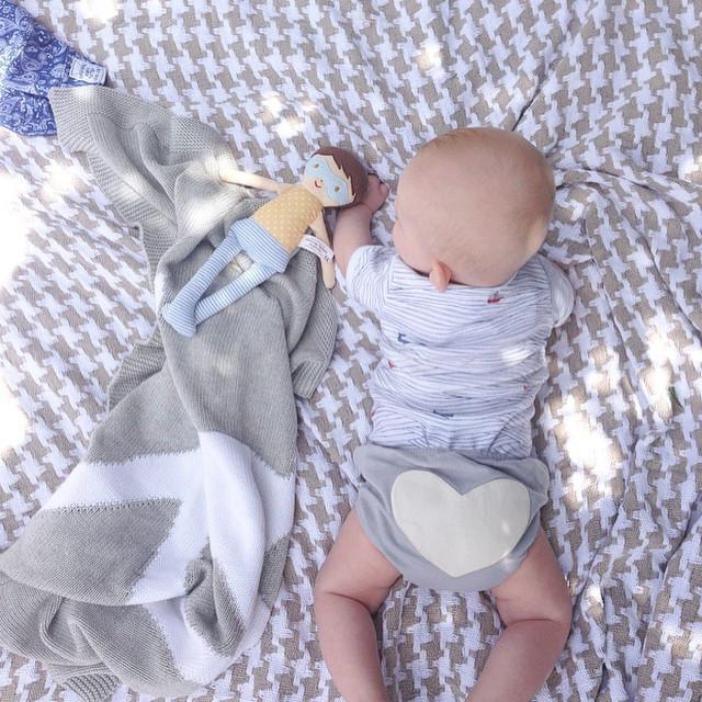 Dove Grey Heart Bloomers - Sapling Child Canada