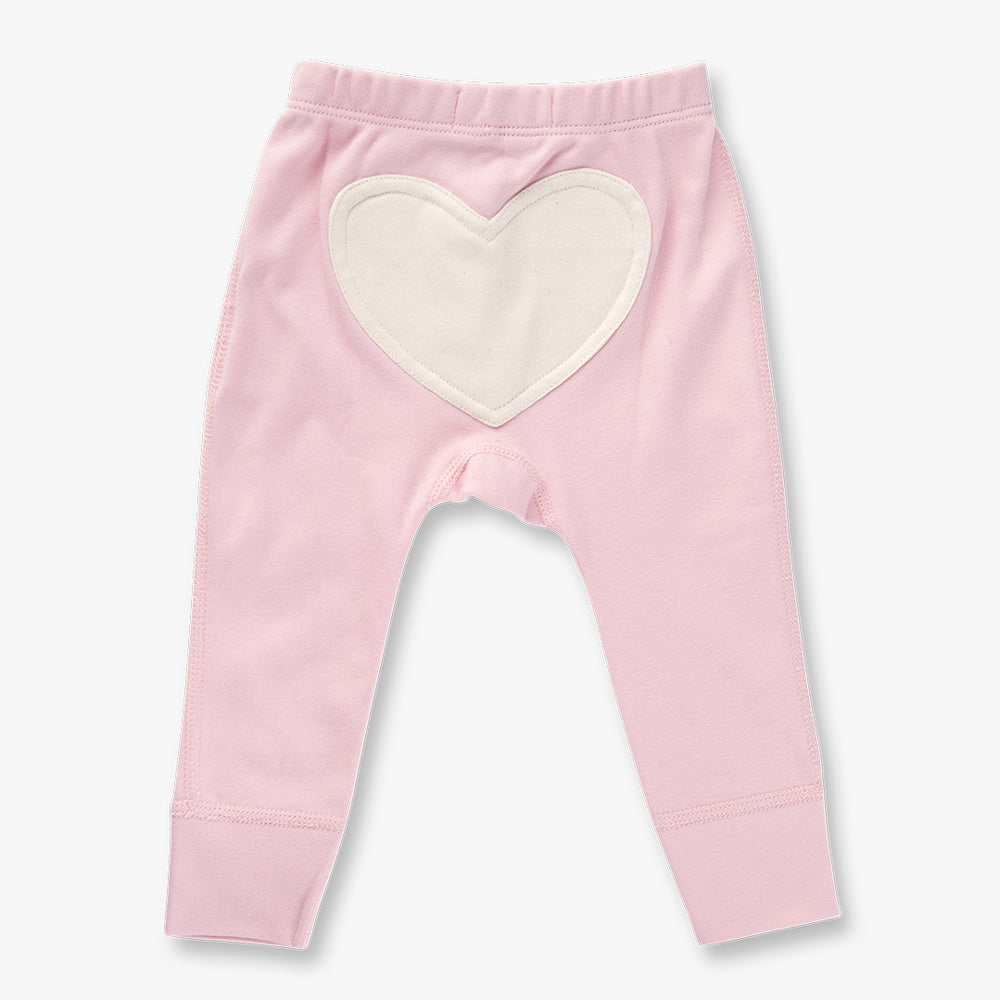 Dusty Pink Heart Pants - Sapling Child Canada
