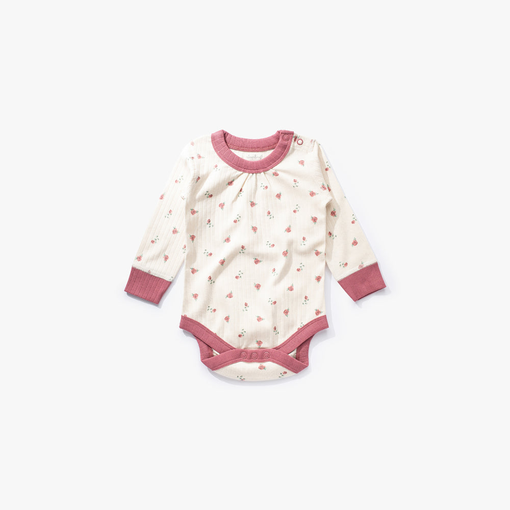 Winter Rose Long Sleeve Bodysuit