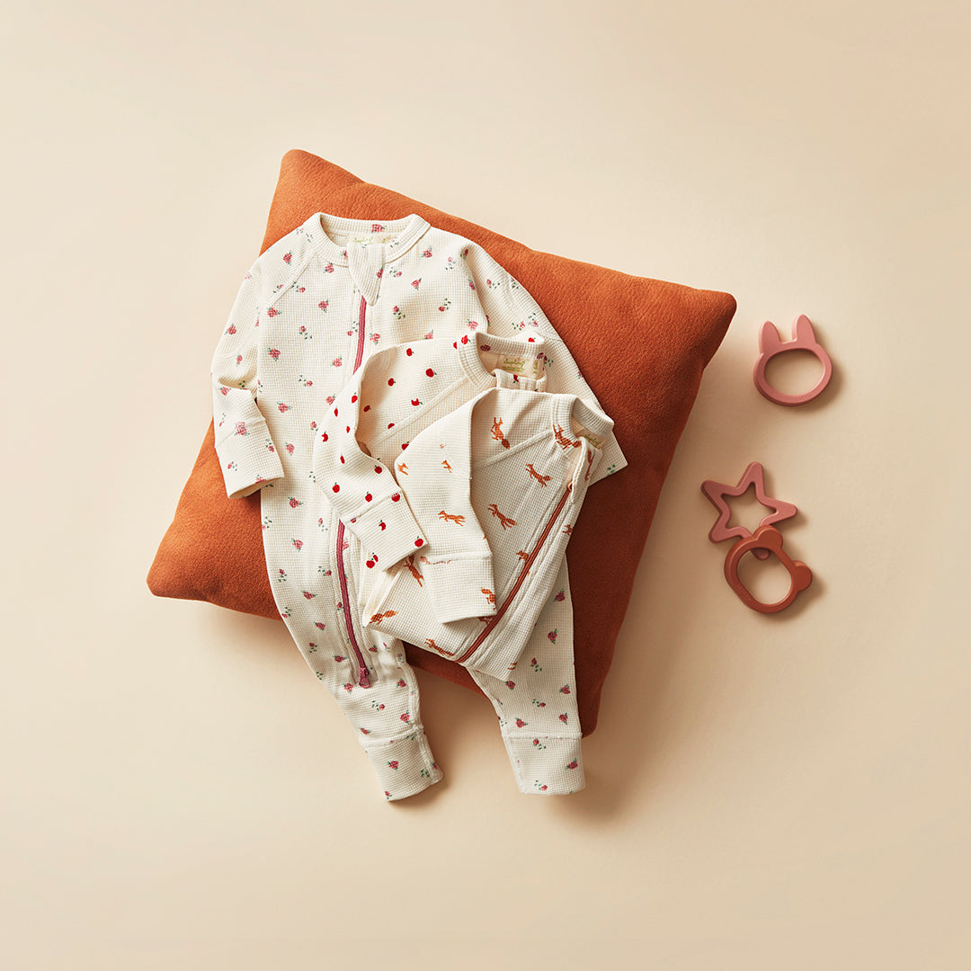
                  
                    Winter Rose Waffle Zip Romper
                  
                